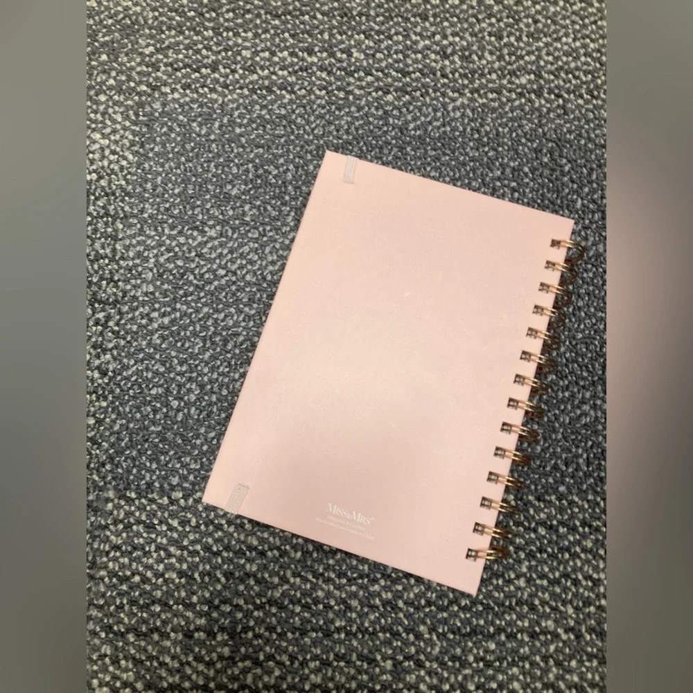 Miss to Mrs shop Future Mrs Organizer wedding planner hardcover wire bound pink